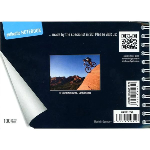 MOUNTAIN BIKER - Two (2) Notebooks with 3D Lenticular Covers - Unlined Pages - NEW on Sale