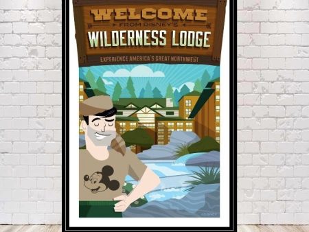 Wilderness Lodge POSTER Wilderness Lodge hotel poster Vintage Disney Poster Sizes 8x10 11x14 13x19 Disney World Poster Disney Hotel Poster For Discount