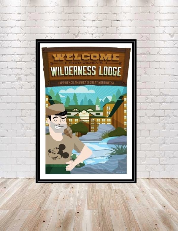 Wilderness Lodge POSTER Wilderness Lodge hotel poster Vintage Disney Poster Sizes 8x10 11x14 13x19 Disney World Poster Disney Hotel Poster For Discount