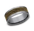 Benchmark 14k Yellow Gold and Tantalum 8mm Band CFBP978628GTA14KY10 Discount