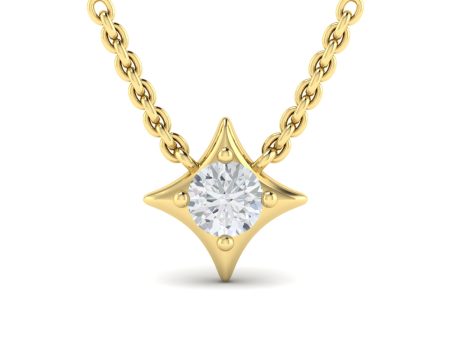 Vlora Estrella 14k Yellow Gold and Diamond Necklace VP60224Y Fashion