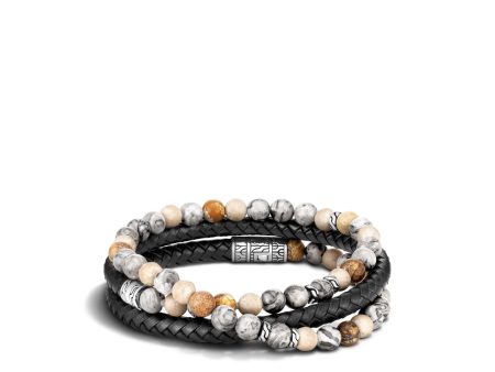 John Hardy Chain Wrap Bracelet with Black Jasper BMS900260 Online