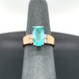 14K Rose Gold 2.85CTW Paraiba Tourmaline and Diamond Ring Supply