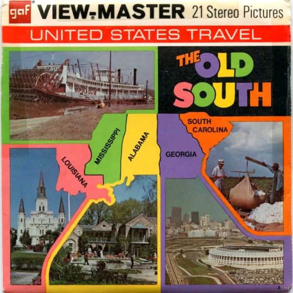 Old South  - View-Master 3 Reel Packet - 1970s views - vintage - ( ECO-A856-G3A) Supply