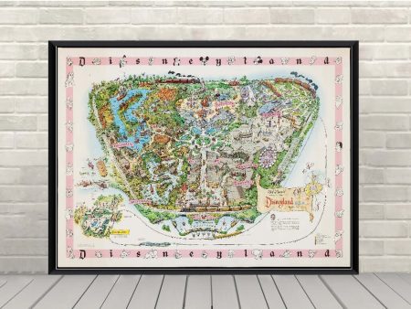 1955 Disneyland Map Poster Vintage Disney Poster Disneyland Poster Magic Kingdom Disney World Poster Ride Map Attraction Poster Online Sale