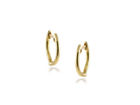 Solid Gold Huggie Earrings Fashion