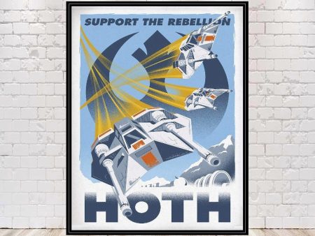 Hoth Star Wars Poster Disney Attraction Poster Hollywood Studios Star Tours Rebellion Poster Support the rebellion Vintage Disney Poster Online now