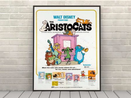 AristoCats Poster Aristocats Movie Poster Vintage Disney Poster Disney Movie Poster Attraction Poster Disney World Poster Disneyland Poster For Sale