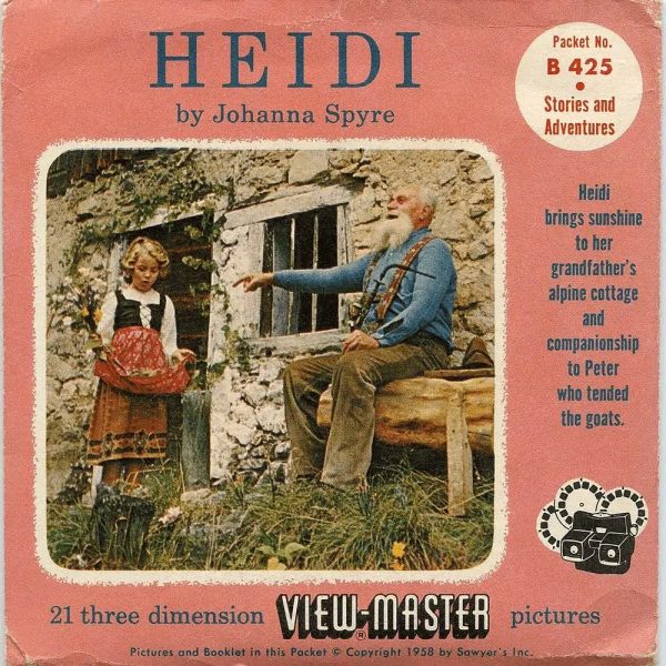 ViewMaster - Heidi - B425 - Vintage 3 Reel Packet - 1960s views (ECO-B425-S4) For Cheap