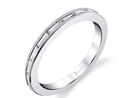 Sylvie Classic Baguette Wedding Band-B0046 Online Sale