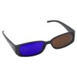 Color-Code(TM) - 3D Anaglyph Plastic Frame Glasses - Amber Blue - NEW Cheap