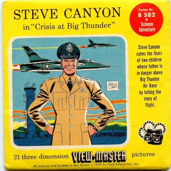 Steve Canyon in  Crisis at Big Thunder  - View-Master 3 Reel Packet - vintage - (PKT-B582-S4) For Sale