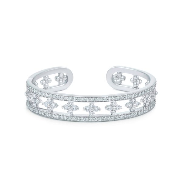 KWIAT Jasmine Collection Cuff with Diamonds B-15681-0-DIA-18KW Supply