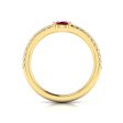 Vlora Sofia 14k Yellow Gold Diamond and Ruby Ring VR60135R Online