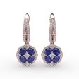 FANA Sapphire and Diamond Cluster Drop Earrings ER1576S Cheap