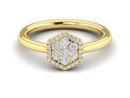 Vlora Serafina 14k Yellow Gold and Diamond Ring VR60302 Fashion