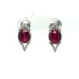 2.92 CTW RUBY AND DIAMOND EARRINGS Cheap