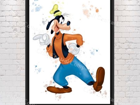 Goofy Poster Goofy Watercolor Poster Vintage Disney Poster Disneyland Poster Walt Disney World Wall Art Nursery Kids Bedroom Childs Gift For Cheap