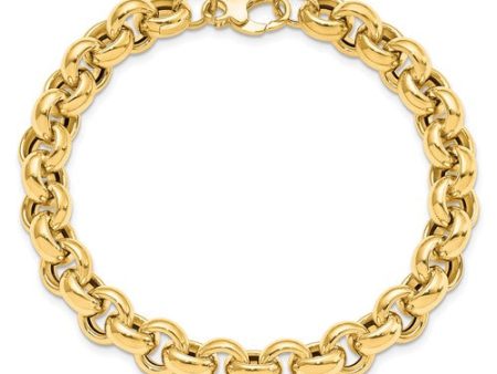 14k Yellow Gold Rolo Link Bracelet 7.5 inches LF839-7.5 Fashion