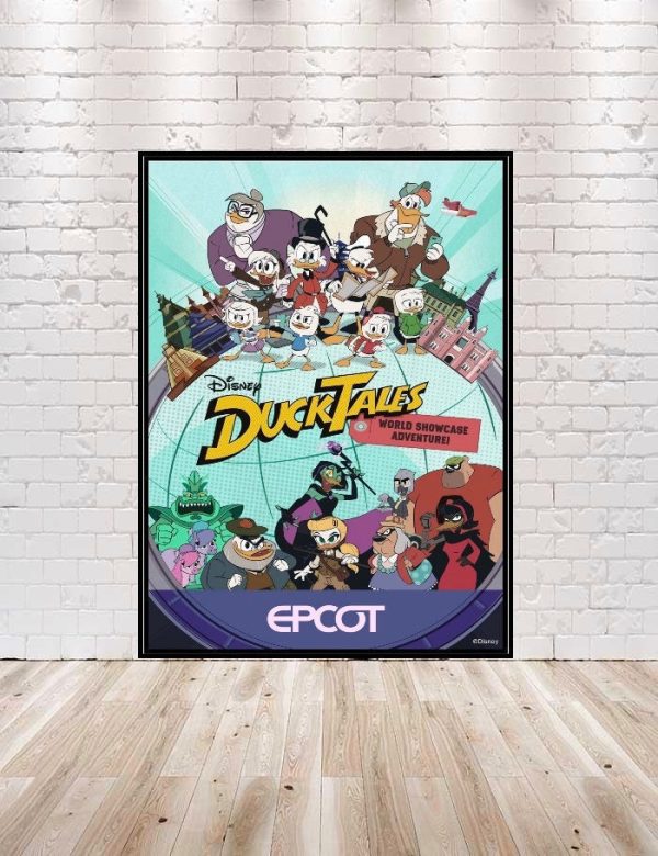 Epcot World Showcase Poster DuckTales Poster D23 Epcot POSTER 8x10, 11x14, 13x19, 16x20, 18x24 Vintage Disney Poster Disney World Poster Fashion