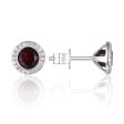 Luvente GARNET 14K GOLD EARRINGS E01482-GR Supply