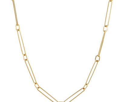 Doves 18k Yellow Gold Paperclip Chain STRETCH-S-18 Online Hot Sale