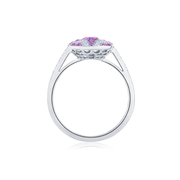 KWIAT Argyle Collection Amethyst and Diamond Ring R-28115-0-AMEDIA-18KW For Sale