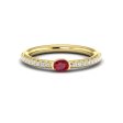 Vlora Sofia 14k Yellow Gold Diamond and Ruby Ring VR60135R Online