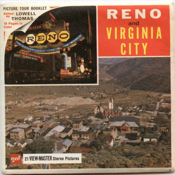 Reno and Virginia - View-Master 3 Reel Packet - 1960s views - vintage - (PKT-A157-G1A) Online Hot Sale