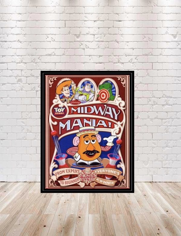 Toy Story Midway Mania POSTER Disney Attraction Poster Hollywood Studios Poster Toy Story Land Disney Poster Disneyland Poster  Ride Poster Online Sale