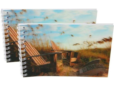 ADIRON DACK CHAIR - Two (2) Notebooks with 3D Lenticular Covers - Unlined Pages - NEW For Sale