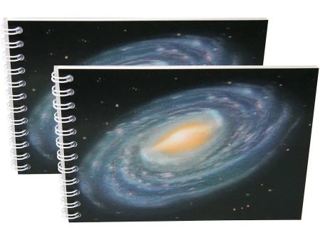 MILKY WAY - Two (2) Notebooks with 3D Lenticular Covers - Unlined Pages - NEW For Cheap