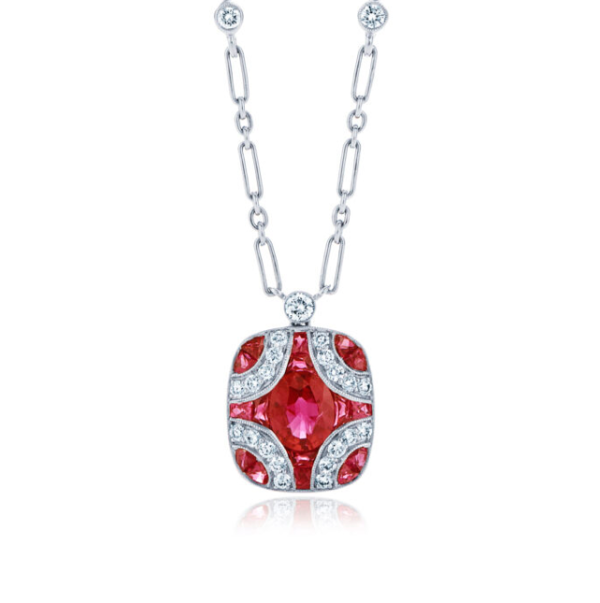 KWIAT Argyle Collection Ruby and Diamond Necklace N-28688R-0-DIARUB-18KW For Cheap