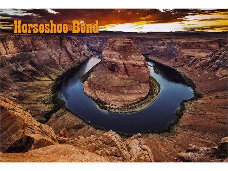 HORSESHOE BEND - 3D Magnet for Refrigerators, Whiteboards, and Lockers - NEW For Sale