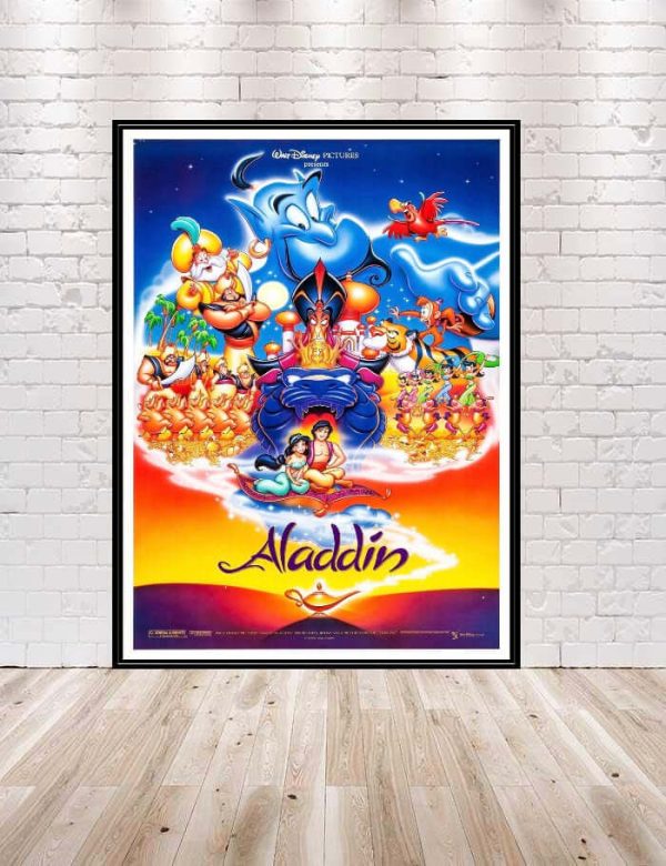 Aladdin Poster Vintage Disney Movie Poster Cheap