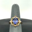 18K Yellow Gold 2.43CT Natural Tanzanite and Diamond Ring Online