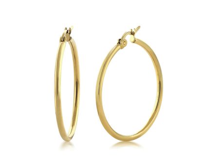 Medium Yellow Gold Hoops Online