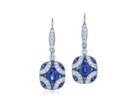 KWIAT Argyle Collection Sapphire and Diamond Earrings E-28441S-0-DIASAP-18KW Hot on Sale