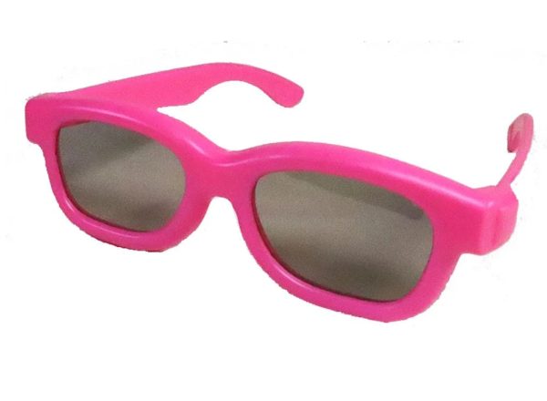 Children s 3D Polarized Glasses - Pink Frame - NEW - CIRCULAR Hot on Sale