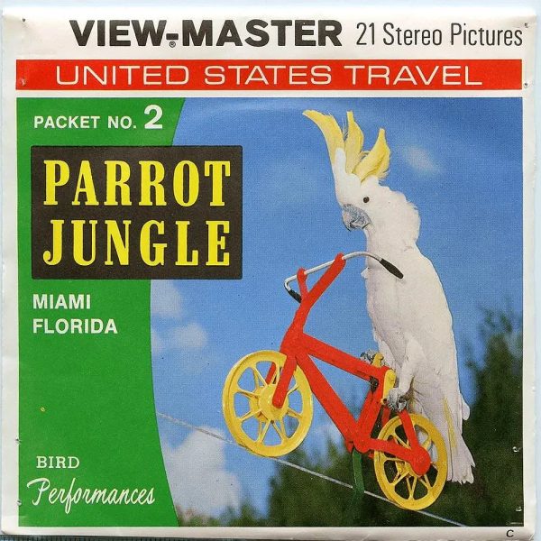 Parrot Jungle Packet No. 2 - Bird Performance  - View-Master  3 Reel Packet - 1970s views- vintage - (PKT-A970-V1C) Supply