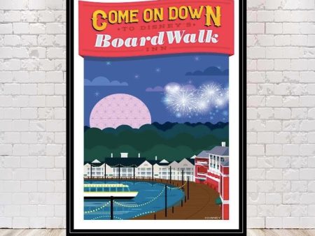 BoardWalk Resort Poster Boardwalk hotel poster Vintage Disney Poster Attraction Poster Disney World Poster Disney Hotel Poster Epcot Poster Online Sale