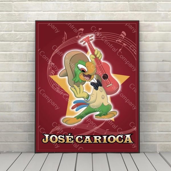 Gran Fiesta Tour Epcot Poster Three Caballeros Jose Carioca Poster Disney Attraction Poster (3 Hidden Mickeys) For Sale