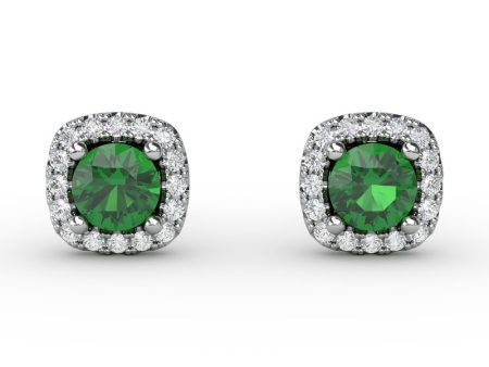 FANA Emerald and Diamond Stud Earrings ER1479E Online