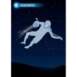 AQUARIUS - Zodiac Sign - 3D Action Lenticular Postcard Greeting Card - NEW Online now