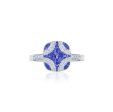 KWIAT Argyle Collection Tanzanite and Diamond Ring R-28115-0-TNZDIA-18KW Online now