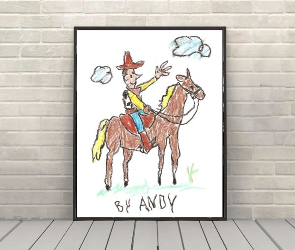 Woody Poster Vintage Disney Poster Andy s Room Poster Andy Drawing Toy Story Poster Disney World Poster Attraction Poster Toy Story Land Supply