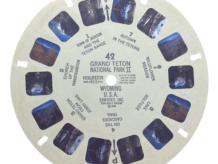 Grand Teton National Park II Wyoming - View-Master Single Reel - 1948 - vintage - (REL-42) on Sale