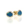 Yellow Gold Opal Stud Earrings Discount