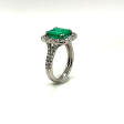 18k Couture Emerald and Diamond Ring Supply