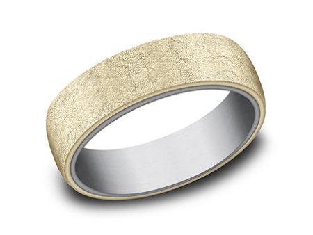 Benchmark 14k Yellow Gold and Tantalum 6.5mm Band RIRCF9765070GTA14KY10 For Cheap